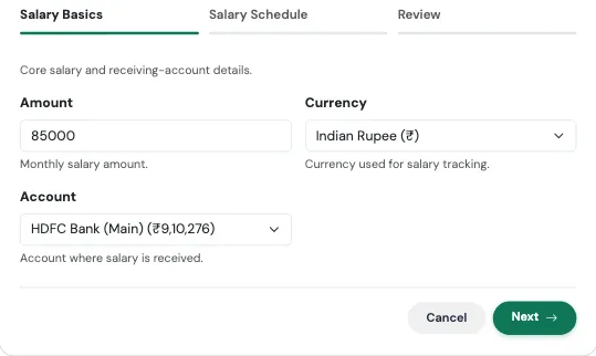 Salary Basics step