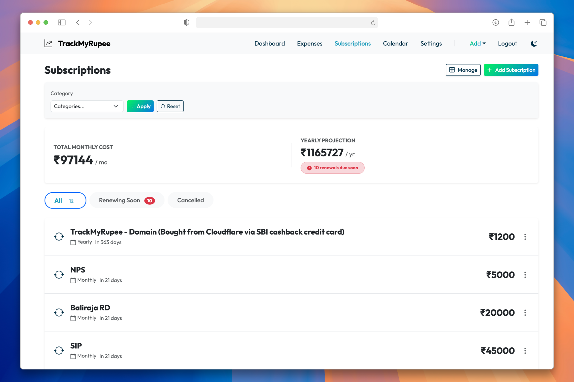 Subscriptions